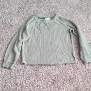 Cat & Jack Green Ribbed Sweater